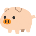 pig on platform BlobMoji