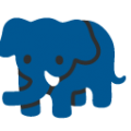 elephant on platform BlobMoji