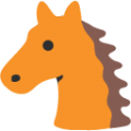 horse face on platform BlobMoji