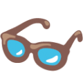 glasses on platform BlobMoji