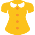 woman’s clothes on platform BlobMoji