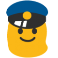 police officer on platform BlobMoji