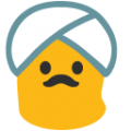 person wearing turban on platform BlobMoji