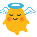 baby angel on platform BlobMoji