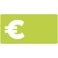 euro banknote on platform BlobMoji