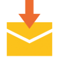envelope with arrow on platform BlobMoji