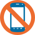 no mobile phones on platform BlobMoji
