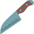 kitchen knife on platform BlobMoji
