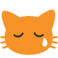 crying cat on platform BlobMoji
