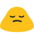 person frowning on platform BlobMoji