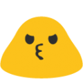 person pouting on platform BlobMoji