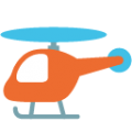 helicopter on platform BlobMoji