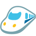 high-speed train on platform BlobMoji