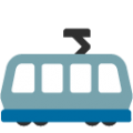 light rail on platform BlobMoji