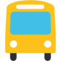 oncoming bus on platform BlobMoji