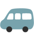 minibus on platform BlobMoji