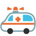 ambulance on platform BlobMoji
