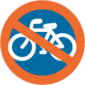 no bicycles on platform BlobMoji