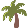 palm tree on platform BlobMoji