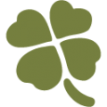 four leaf clover on platform BlobMoji