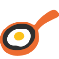 fried egg on platform BlobMoji