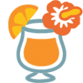 tropical drink on platform BlobMoji