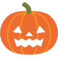 jack o lantern on platform BlobMoji