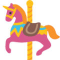carousel horse on platform BlobMoji