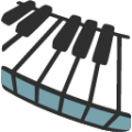musical keyboard on platform BlobMoji