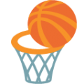 basketball on platform BlobMoji