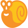 snail on platform BlobMoji