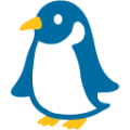 penguin on platform BlobMoji