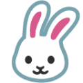 rabbit on platform BlobMoji