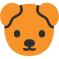dog face on platform BlobMoji