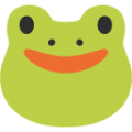 frog on platform BlobMoji