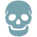 skull on platform BlobMoji