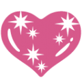sparkling heart on platform BlobMoji
