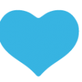 blue heart on platform BlobMoji