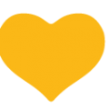 yellow heart on platform BlobMoji
