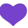 purple heart on platform BlobMoji