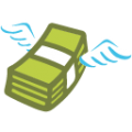 money with wings on platform BlobMoji