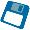 floppy disk on platform BlobMoji