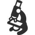 microscope on platform BlobMoji