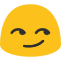 smirk on platform BlobMoji