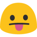 stuck out tongue on platform BlobMoji