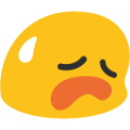 disappointed relieved on platform BlobMoji