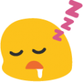 sleeping on platform BlobMoji