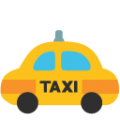 taxi on platform BlobMoji