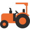 tractor on platform BlobMoji