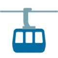 mountain cableway on platform BlobMoji